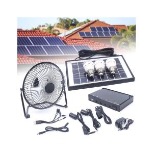 China Wholesales Office Home Solar Battery Rechargeable Table Fan DC Table Desk Fans Use Emergency Led Light USB Charge wholesale
