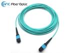 MPO To MPO Fiber Optic Cable Assemblies 12 Fiber OM3 50/125 Round Cable