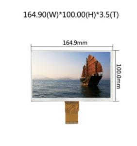 China 1000nits Brightness Custom TFT Display 7 Inch 40 Pin 800x480 wholesale