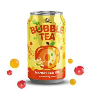 China Popping Boba Mango Flavor popping boba fruit tea 320ml 2024 Hot sale drink for distributor wholesale