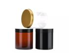No Leakage Black Plastic Cosmetic Jar 250ml Empty Shea Butter Containers
