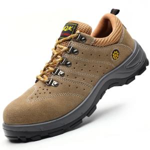 China PU Suede Leather Working Shoes Unisex Metal Toe Safety Shoes For Autumn wholesale