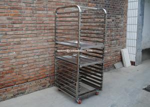 China 20 Tiers Aluminum Ss304 Perforated Tray Rack Trolley wholesale