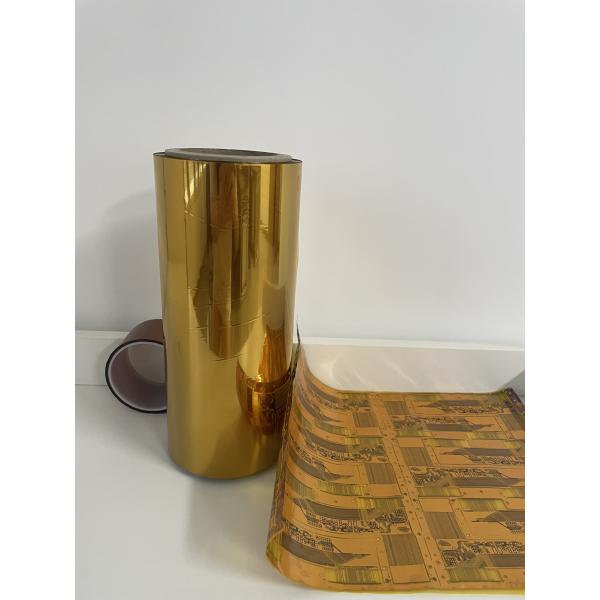 RoHS General Copper Clad Polyimide Film Roll Yellow For Adhesive Tapes Heat Resistance