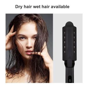 China PTC Heating Element Steam Flat Iron , 2 In 1 60Hz Wide Hair Straightener wholesale