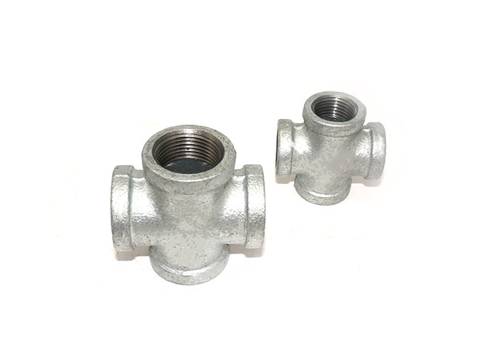 White Malleable Iron Reducing Plumbing Pipe Fittings Socket Weld Cross Eco Friendly