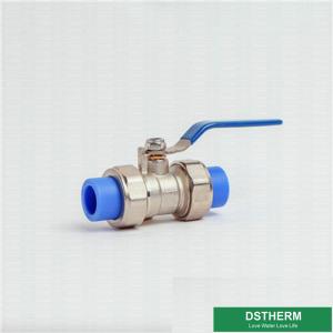 China Ppr Brass Double Union Ball Valve Middle Type Water Flow Control Valve wholesale