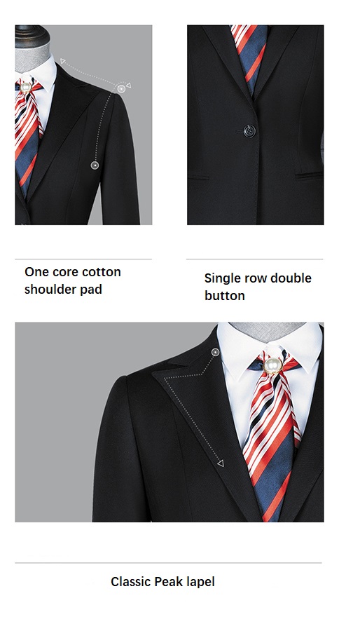 Custom Ladies Double Breasted Formal Suits for Women in Spring Summer Autumn Winter