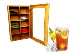 Small Bamboo Storage Organizer , Wooden Tea Box Adjustable Chest Compartments