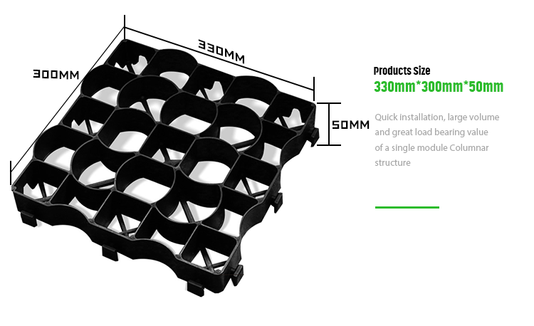 330*330*50MM Height 5mm Footing Horse Paddock Grass Paver Stall Grid Horse Paddock Grid
