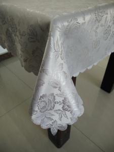 China BSCI audit passed-Hot selling products-100% Polyester Jacquard table cloth for Rose design wholesale