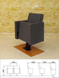 China Collapsible Black Folding Cinema Seats Movie Chairs With Aluminum Leg High Density wholesale