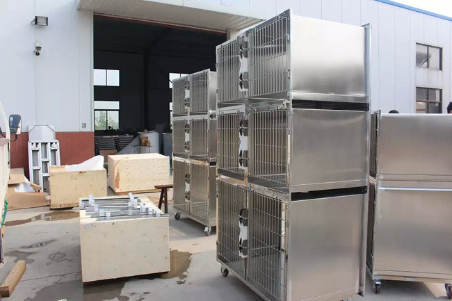 Combination Stainless Steel Animal Cages 2400 * 700 * 2140mm for Veterinary Clinic