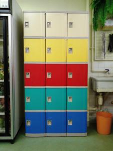 China Strong / Beautiful Employee Storage Lockers 5 Comparts 1 Column For Public Place wholesale