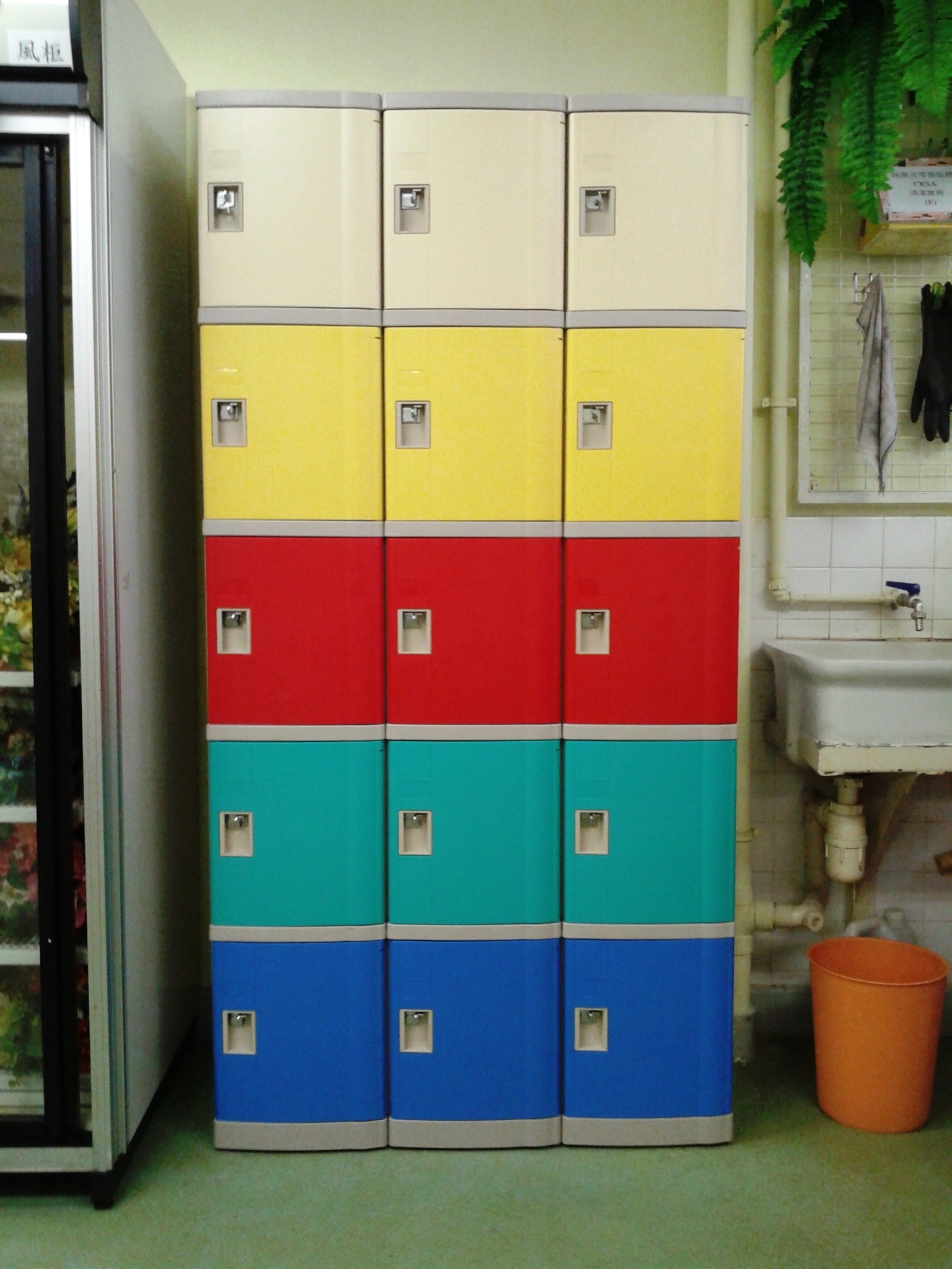 1910 × 380 × 500 High School Lockers ，ABS Material 4 Tier Lockers For Home