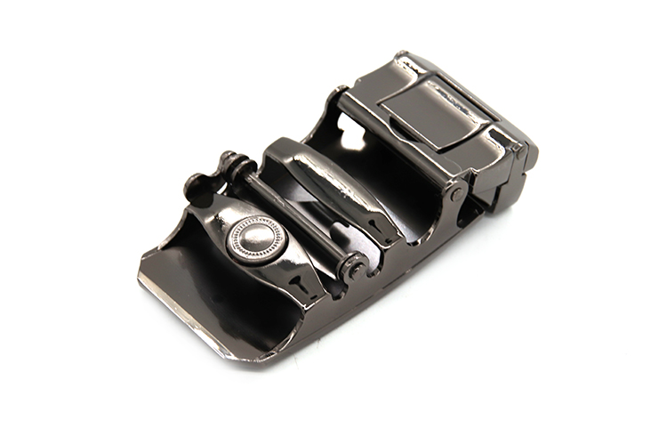 Wenzhou Kml Custom Logo Black Business Zinc Alloy Automatic Belt Buckle