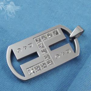 China 316L Stainless Steel Rectangle Square Shaped Necklace Pendant LPS0136 wholesale