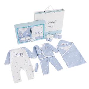 China Fashion 8pcs New Born Clothing Sets Cotton Infant Boy Baby Footed Pajamas Romper Gift baby christmas clothes wholesale