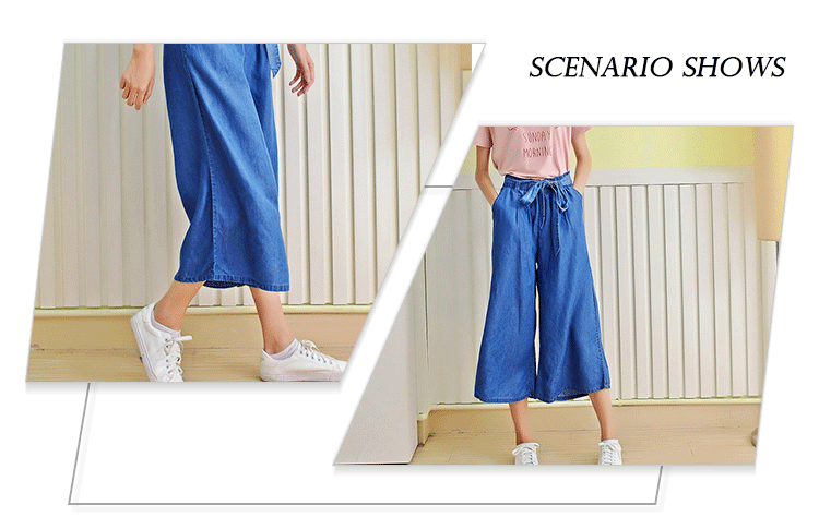 100% Lyocell new designs photos wide leg ladies pants women bell-bottom jeans