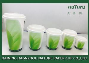 China PLA Coated Paper Tea Cups Various Design With Food Grade Ink Printing wholesale