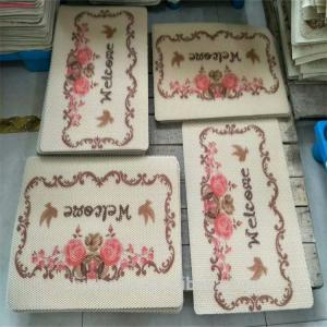China Anti-slip plastic pvc printed door mat wholesale