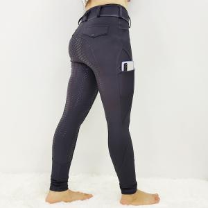 China Grey Equestrian Horse Riding Pants Leggings Full Seat Silicone wholesale