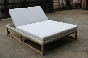 China Yoshen outdoor SS metal sun lounger rattan/wicker chaise lounger daybed-6068-1 wholesale