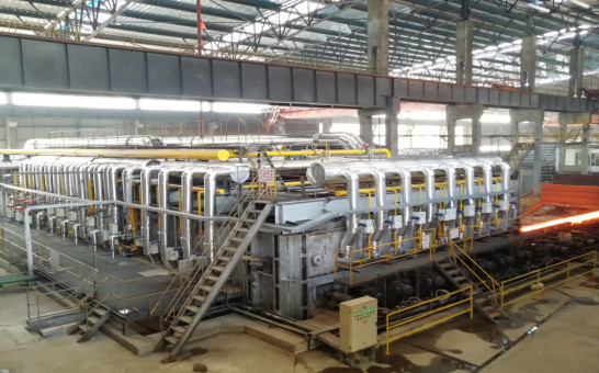 Walking Beam Rolling Mill Reheating Furnace 8000Pa Feeder End Charging