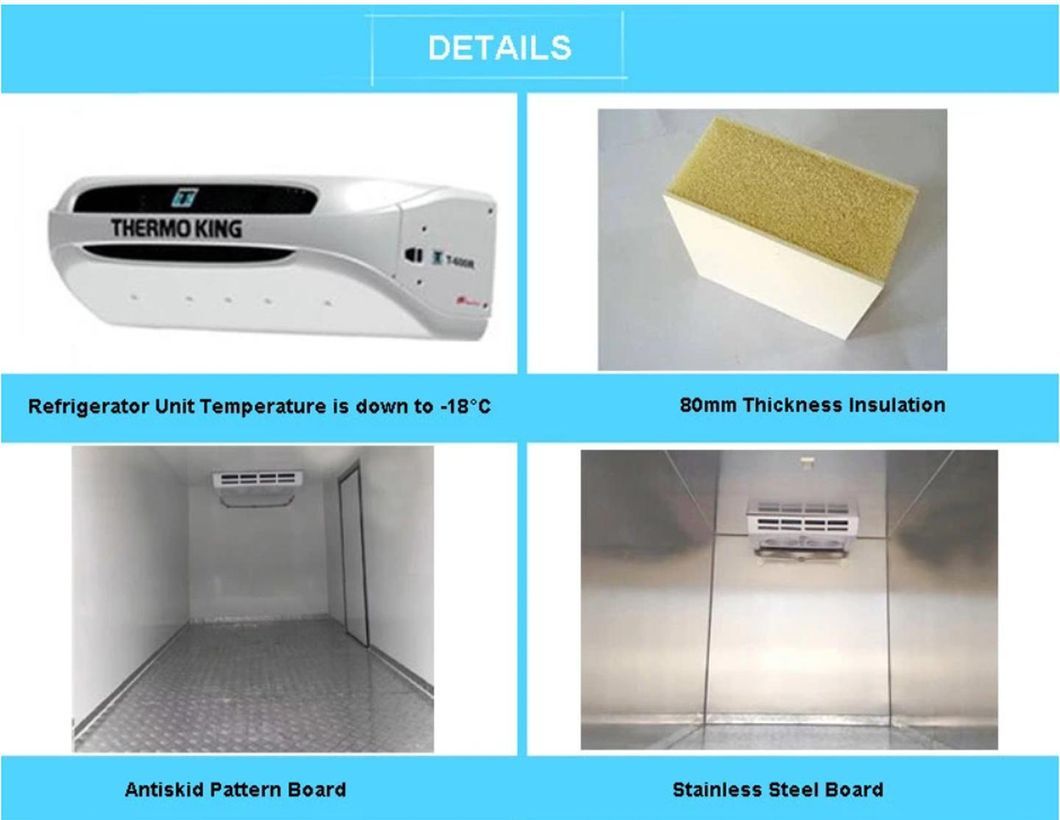 Foton Ice Cream Refrigerator Cargo Cooled Cooling Food Refrigerated Van Freezer Box Transport Truck