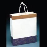 Customized fashion kraft paper shopping gift bag with paper twisted handle