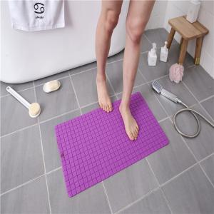 China Waterproof Purple Shower Mat Bathtub Grip Mat PVC Backing wholesale