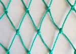Green Commercial Fishing Net 1mm-8mm Twine Diameter 10mm-1500mm Mesh Size