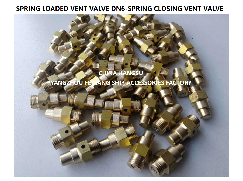 DN6 Brass Spring Loaded Vent Valve with Threaded Ends Compliant to CB/T3778-1999 Standards