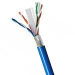 Blue LSZH Jacket FTP CAT6 Cable 23AWG Bare Copper 1000FT 1gbps Cable