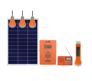 China 30W 76.8Wh Pay As You Go Solar System With 3W LED Lamps wholesale