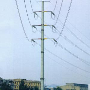China 220KV Single Loop Polygonal Pole Electric Angle Turn Steel Poles 345Mpa wholesale