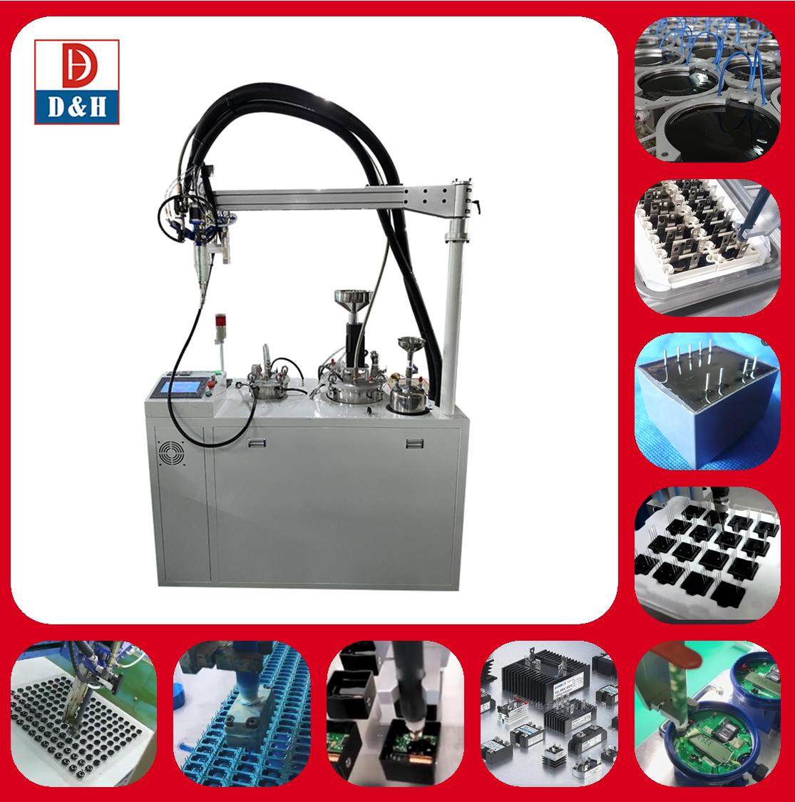 Daheng Automation's Epoxy Glue Resin Machine with PLC Control System and 300KG Weight