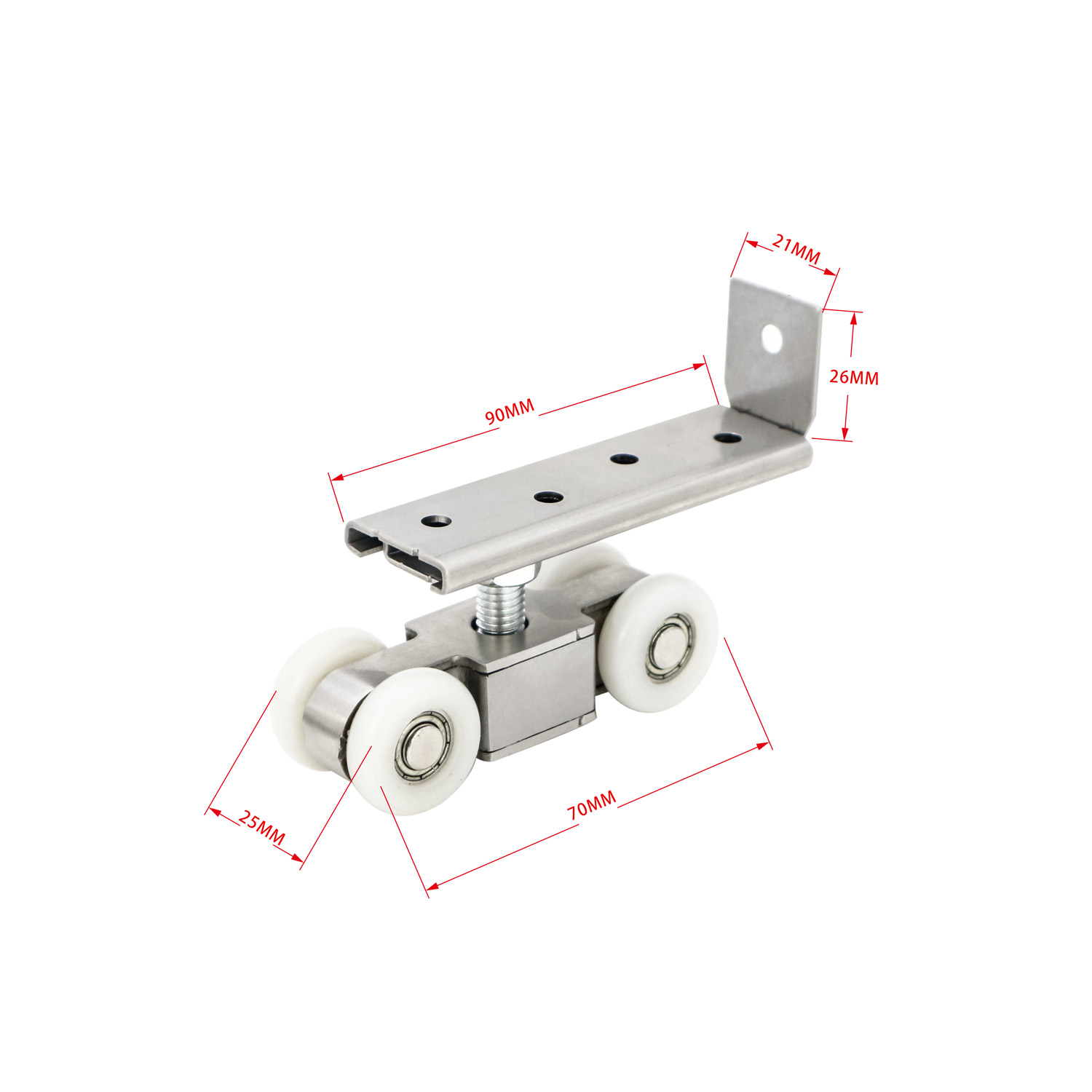 Double Soft Closing 8 Wheel Sliding Door Pulley for Silent and Smooth Wardrobe Sliding