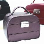 Fashionable Colored Portable Travel Jewelry Box Custoner Size For Cosmetics