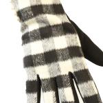 Christmas 22x16cm Windproof Heated Gloves Grid Winter Ladies Mittens Fleece