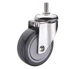 China Stainless Steel PU Caster Threaded wholesale