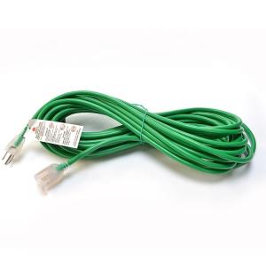 China 15FT Green Outdoor Extension Cord with 3 Prong Grounded Plug and 3 Electrical Power Outlets 16/3 SJTW Durable Green Cable wholesale
