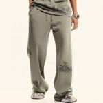 Custom Streetwear French Terry Jogging Pants Hand Painted Vintage Oversized