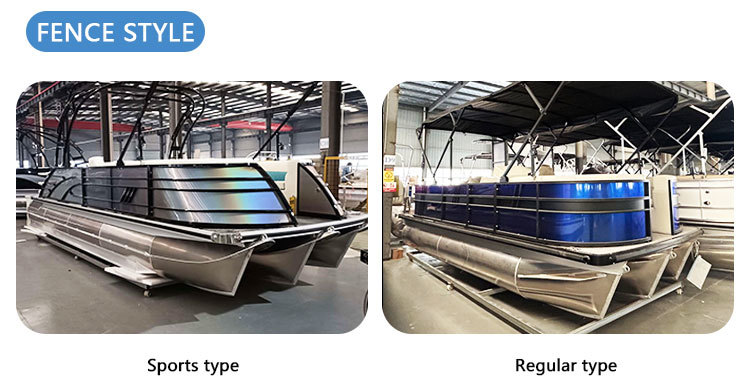 OEM 27 Ft Luxury Pontoon Boats 15-18 Person Capacity for Hosting Gatherings