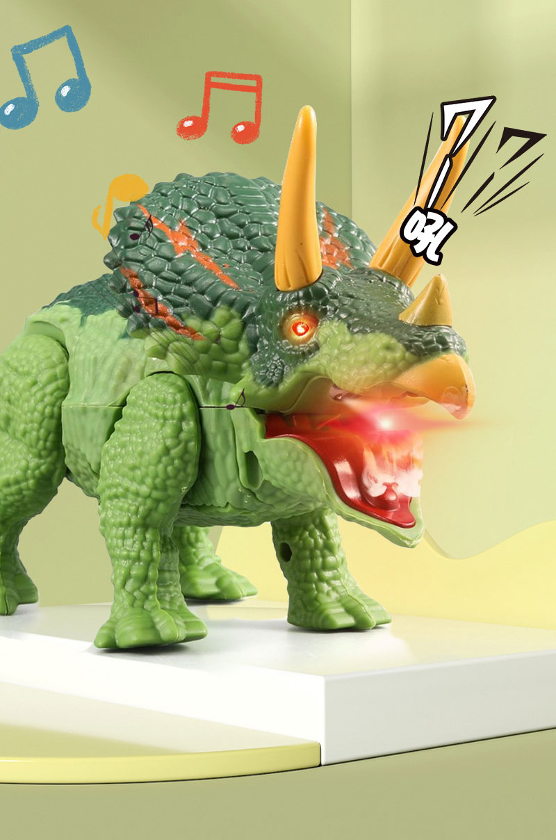 Commodity Attribute Finished Goods Electric Spray Dinosaur Toy with Light and Sound