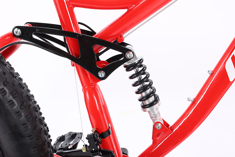 200kg Load Capacity Full Suspension Mountain Cycle Bicycle OEM Customizable Fat Tire Bike for Snow and Mountain Terrain