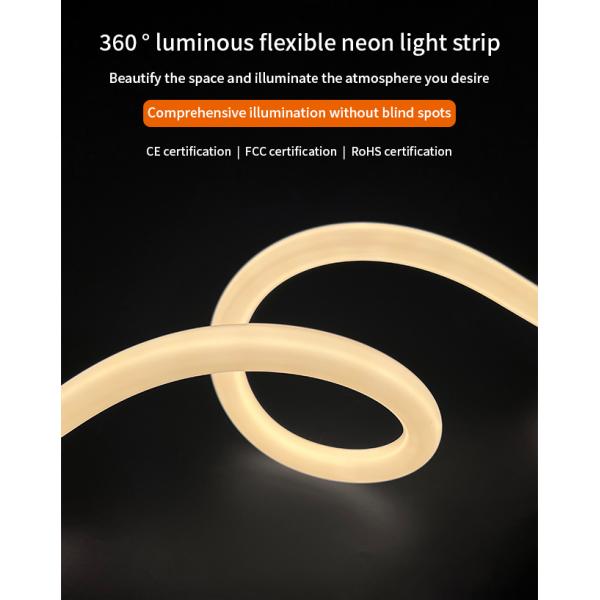 IP67 Circular Silicone LED Neon Light Strip 360 Degree LED Neon Flex Light