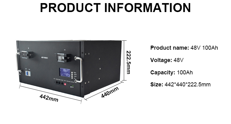 LFP 48V Lithium Iron Phosphate Battery For Inverter 100Ah Li-Ion System