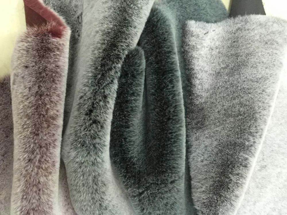 500meters Min Order Plush Fur Fabric 100% Polyester 10-20mm Density D Knitted Fabric