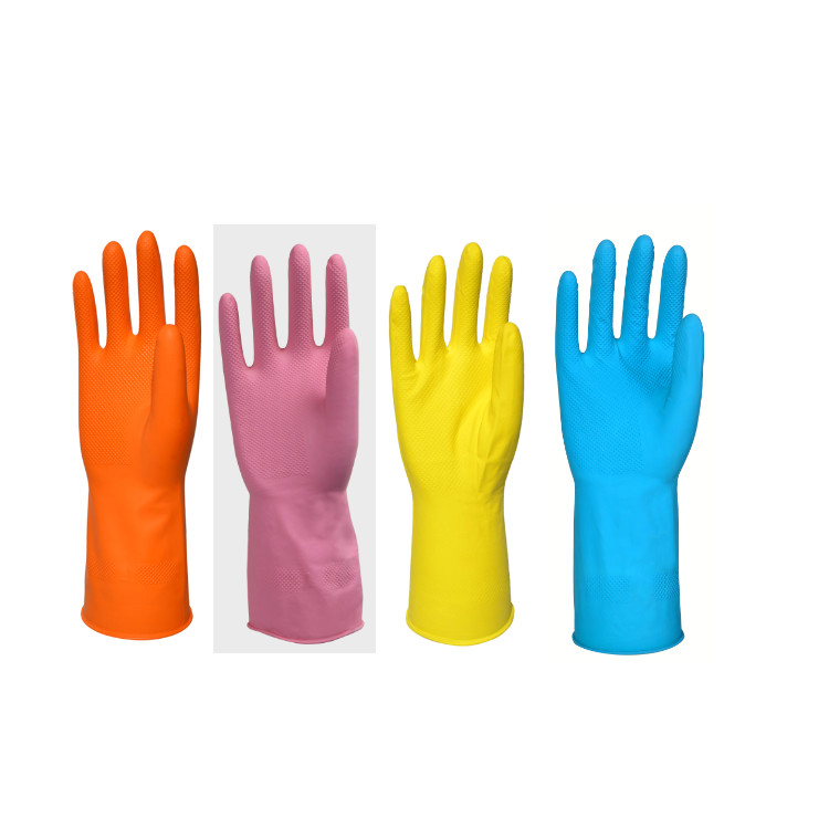 Household Natural Latex 55g Waterproof Dishwashing Gloves